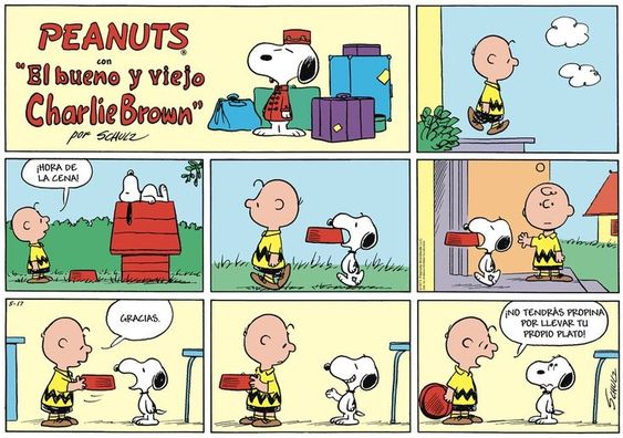 Snoopy elbueno y viejo historieta