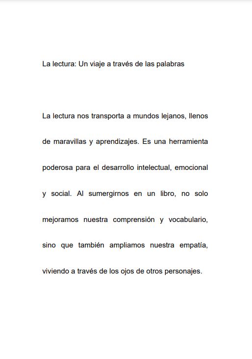 ejemplo de una cuartilla de hoja