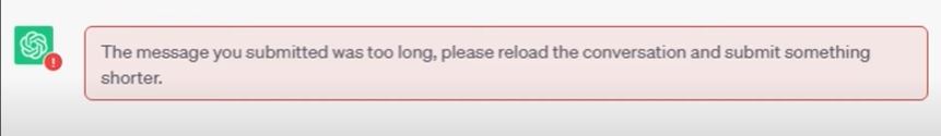 error no poder procesar contenido chat gpt