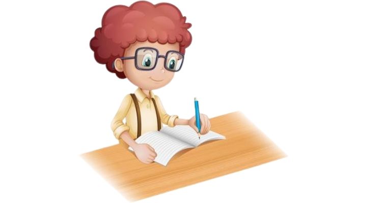 nino escribiendo poema