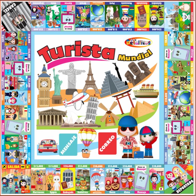 tablero turista mundial para imprimir