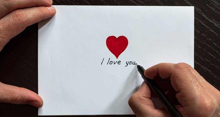 ejemplo de carta de amor a mano