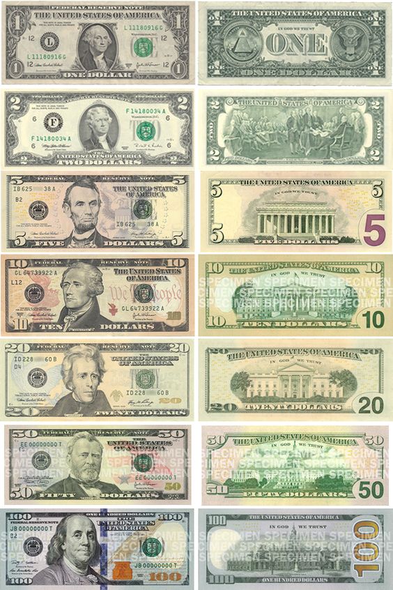 Billetes de dollar para imprimir jugete falsos