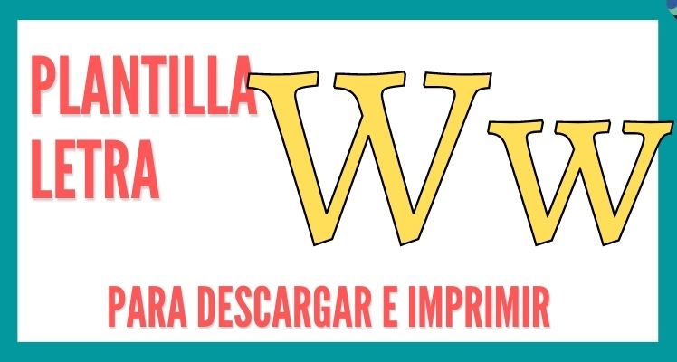 consonante w para imprimir descargar