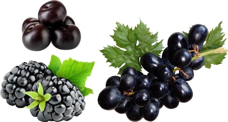 fruta color negro