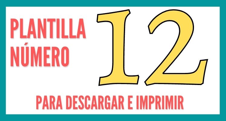 numero 12 para imprimir descargar