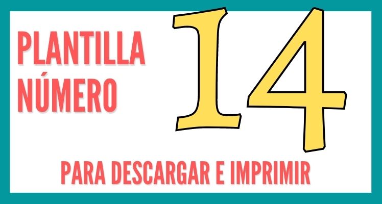 numero 14 para imprimir descargar