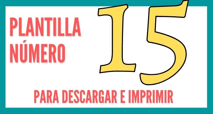 numero 15 para imprimir descargar