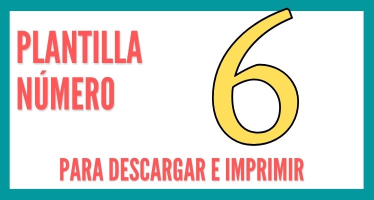 numero 6 para imprimir descargar