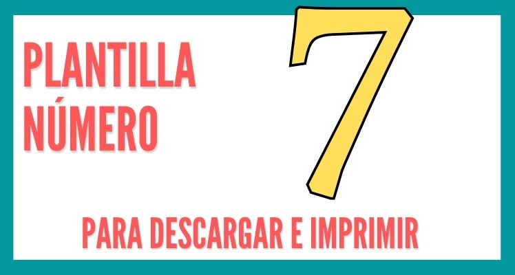 numero 7 para imprimir descargar